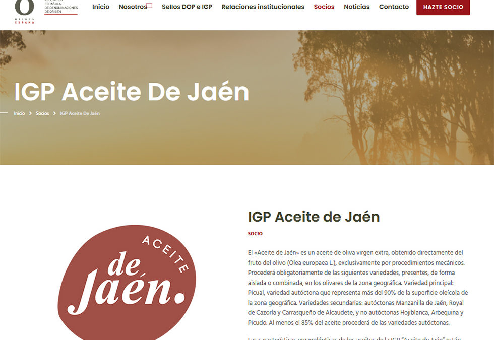 La IGP «Aceite de Jaén» se adhiere a Origen España para defender los alimentos de calidad